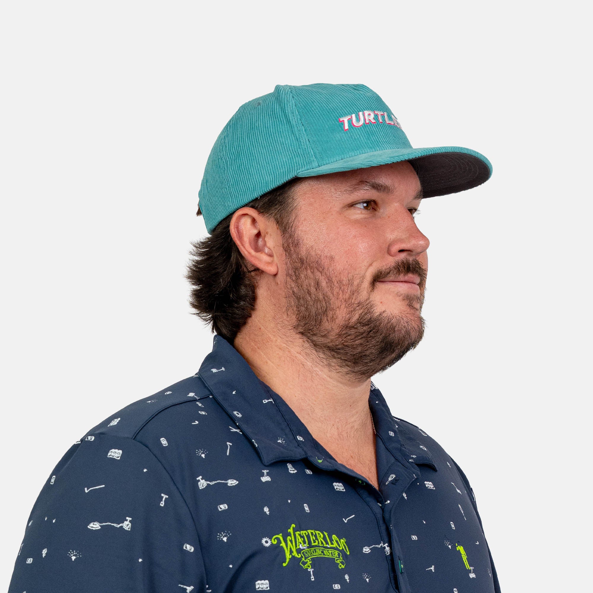 Aqua Corduroy Hat - Image 4
