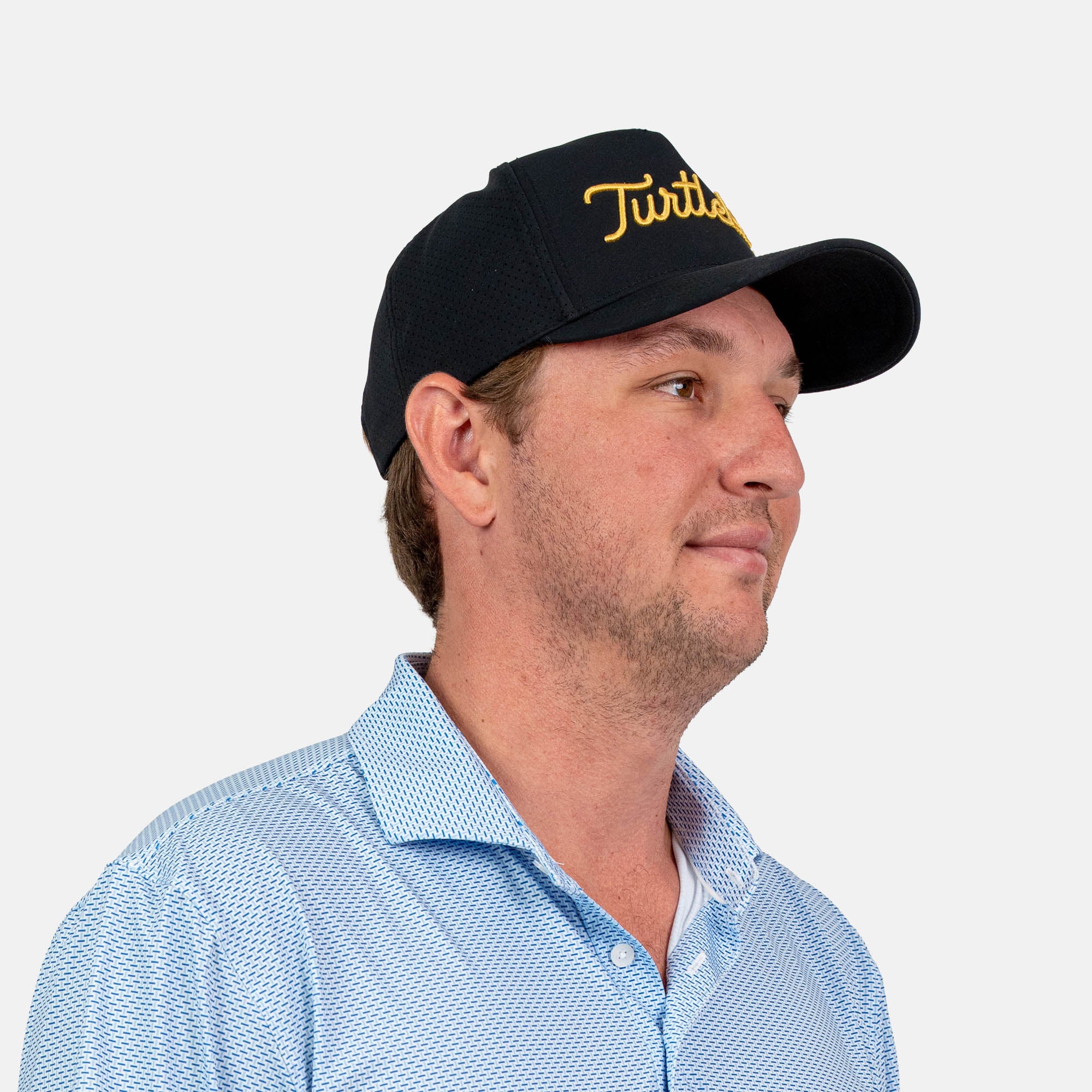 Black & Gold Golf Performance Hat - Image 4